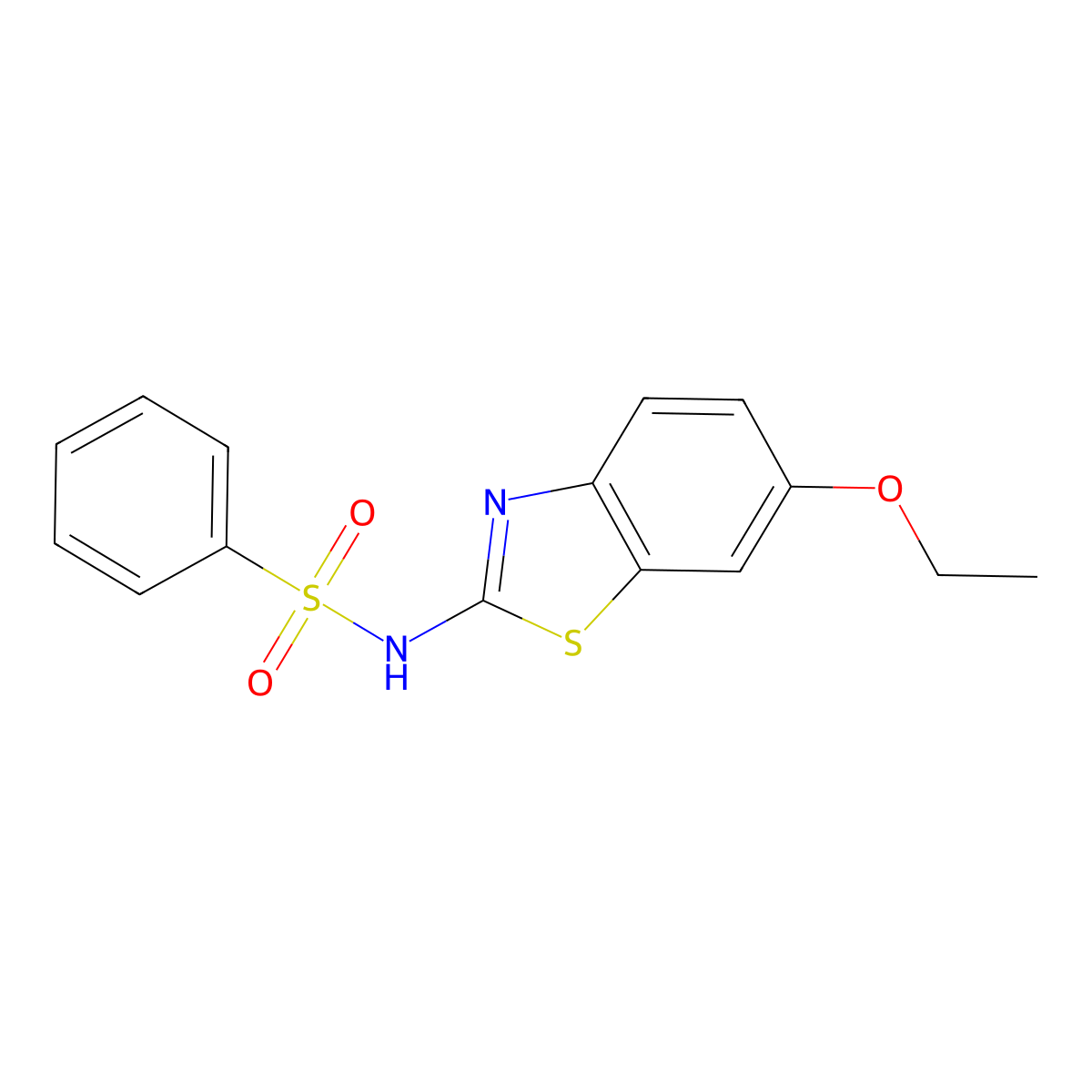 N-(6-Ethoxy-2-benzothiazolyl)benzenesulfonamide molecular structure, CAS 15850-94-9