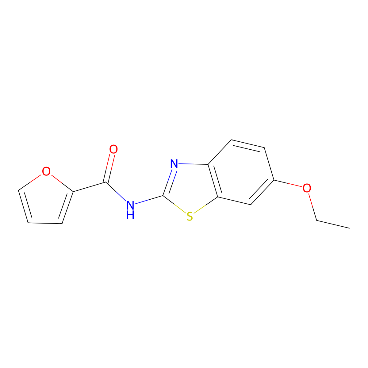 N-(6-Ethoxy-2-benzothiazolyl)-2-furancarboxamide molecular structure, CAS 15850-95-0