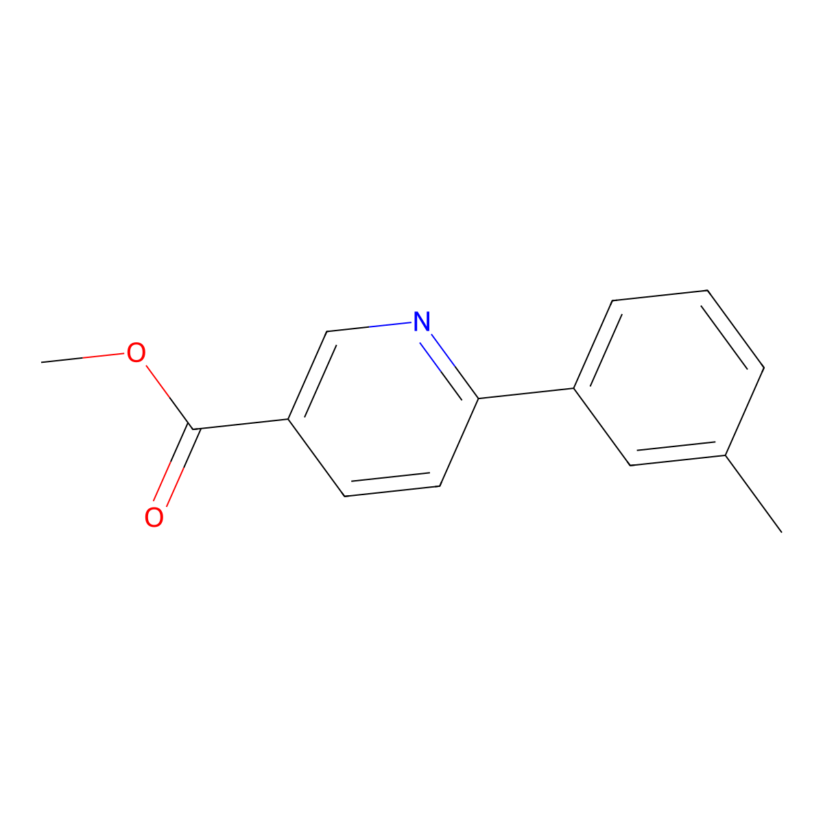 Methyl 6-(m-tolyl)nicotinate molecular structure, CAS 158503-01-6