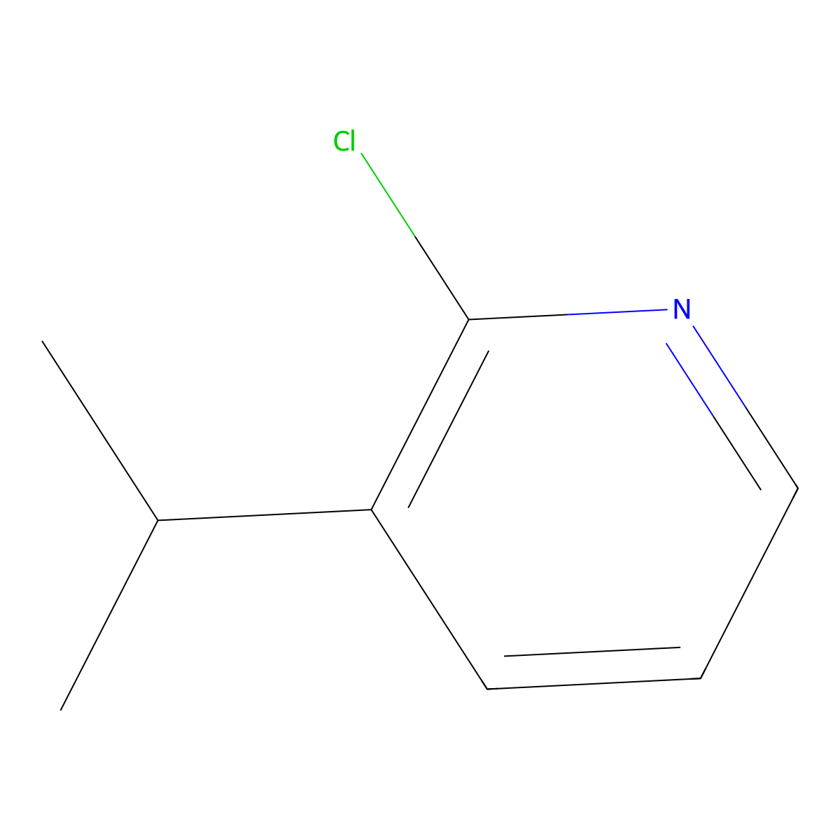 2-Chloro-3-isopropylpyridine molecular structure, CAS 158503-51-6