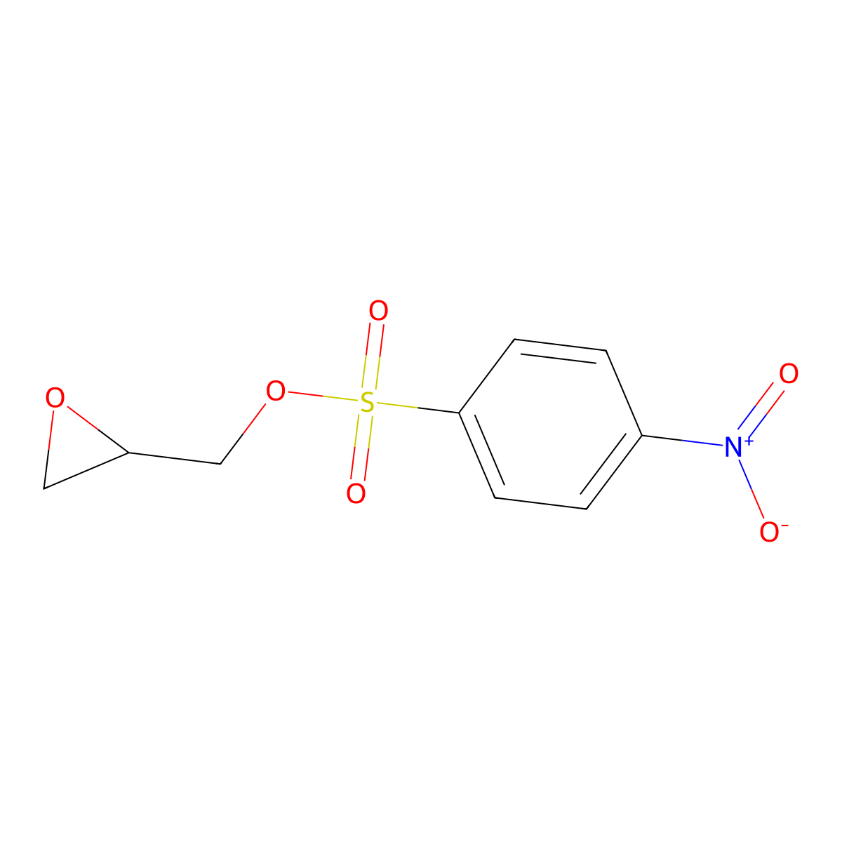 Oxiran-2-ylmethyl 4-nitrobenzenesulfonate molecular structure, CAS 158505-66-9