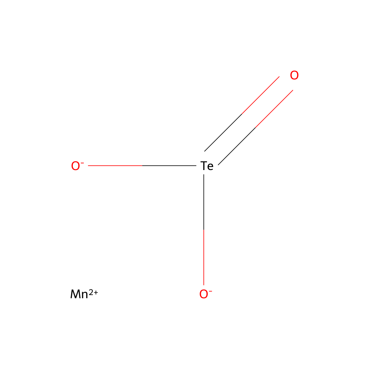 Telluric acid (H2TeO3), manganese(2+) salt (1:1) molecular structure, CAS 15851-49-7