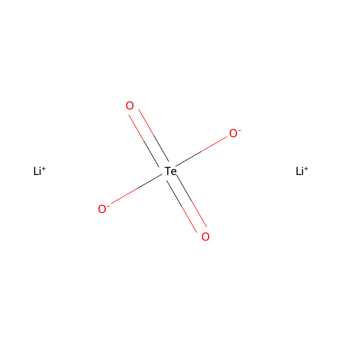 Lithium tellurate molecular structure, CAS 15851-53-3