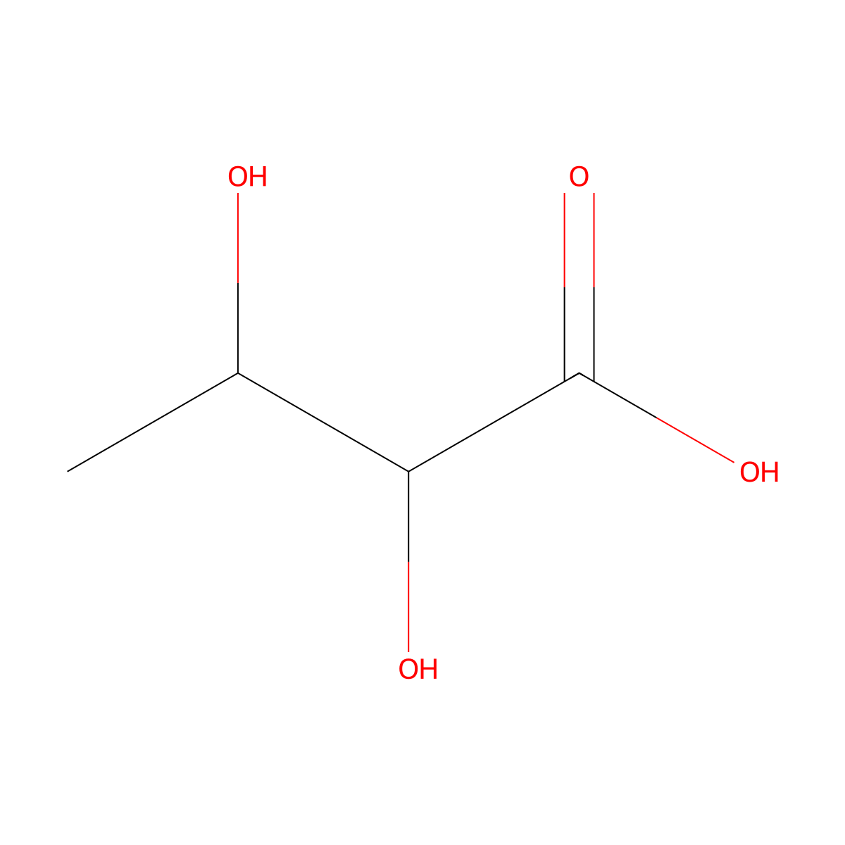 4-Deoxythreonic acid molecular structure, CAS 15851-58-8