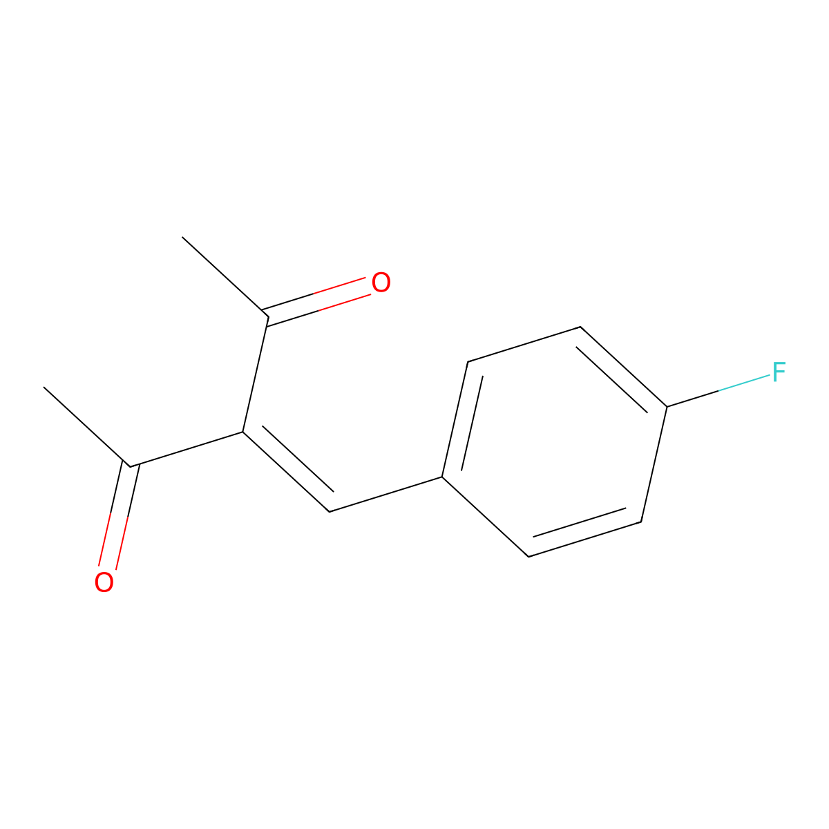 3-[(4-Fluorophenyl)methylidene]pentane-2,4-dione molecular structure, CAS 15851-94-2