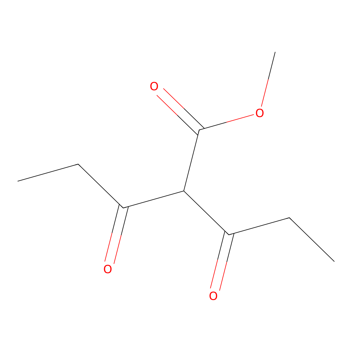 Methyl 3-oxo-2-propionylpentanoate molecular structure, CAS 158511-22-9