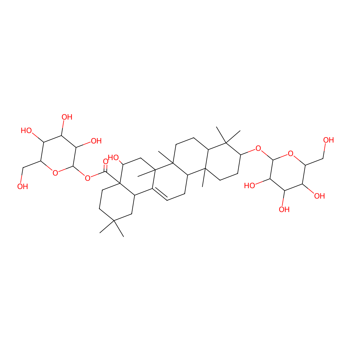 Eclalbasaponin I molecular structure, CAS 158511-59-2