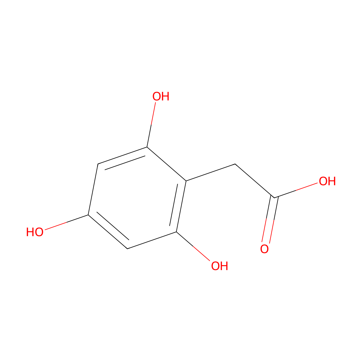 2-(2,4,6-Trihydroxyphenyl)acetic acid molecular structure, CAS 158519-52-9
