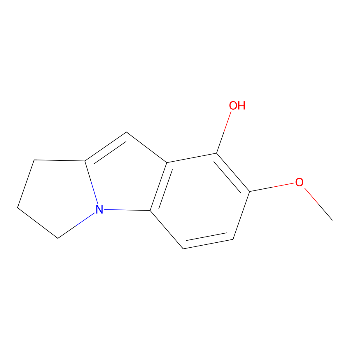 7-methoxy-1H,2H,3H-benzo[b]pyrrolizin-8-ol molecular structure, CAS 158524-91-5