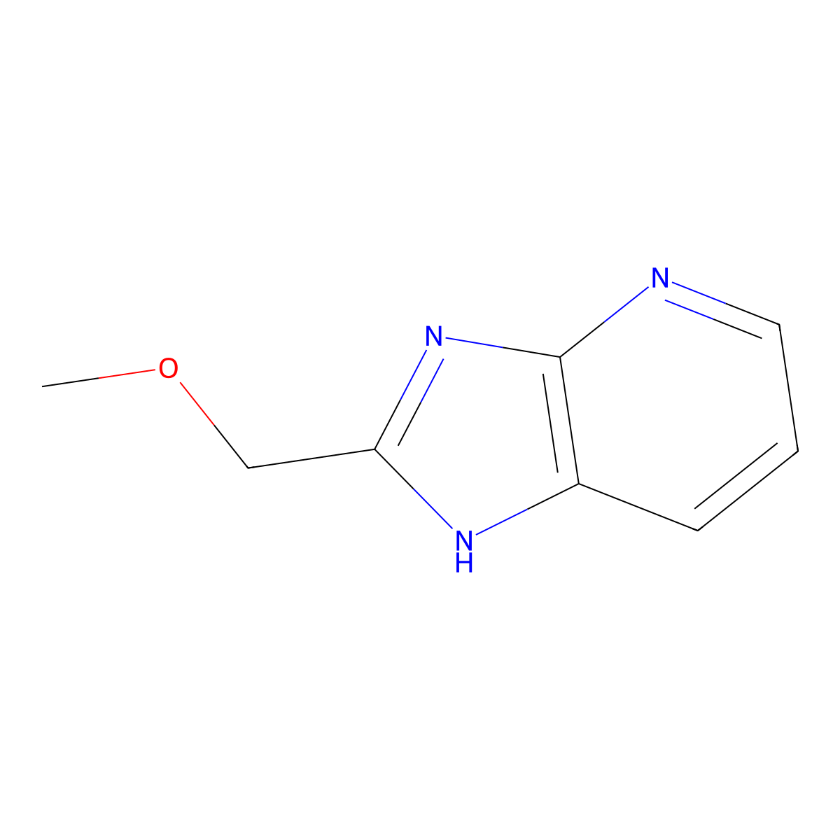 2-(methoxymethyl)-3H-imidazo[4,5-b]pyridine molecular structure, CAS 158525-79-2