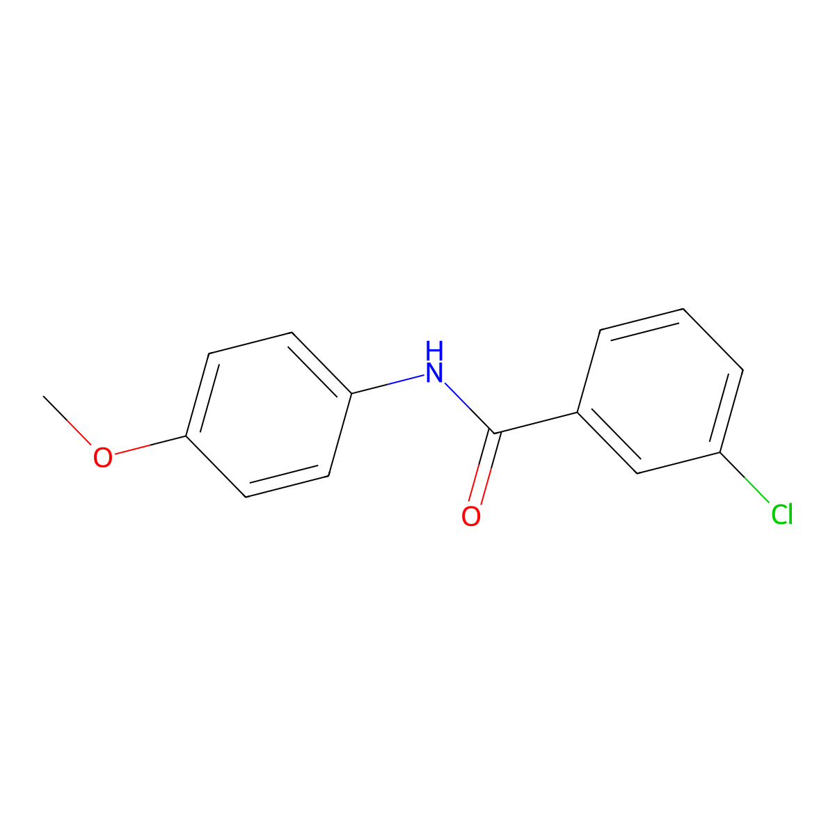 3-chloro-N-(4-methoxyphenyl)benzamide molecular structure, CAS 158525-81-6