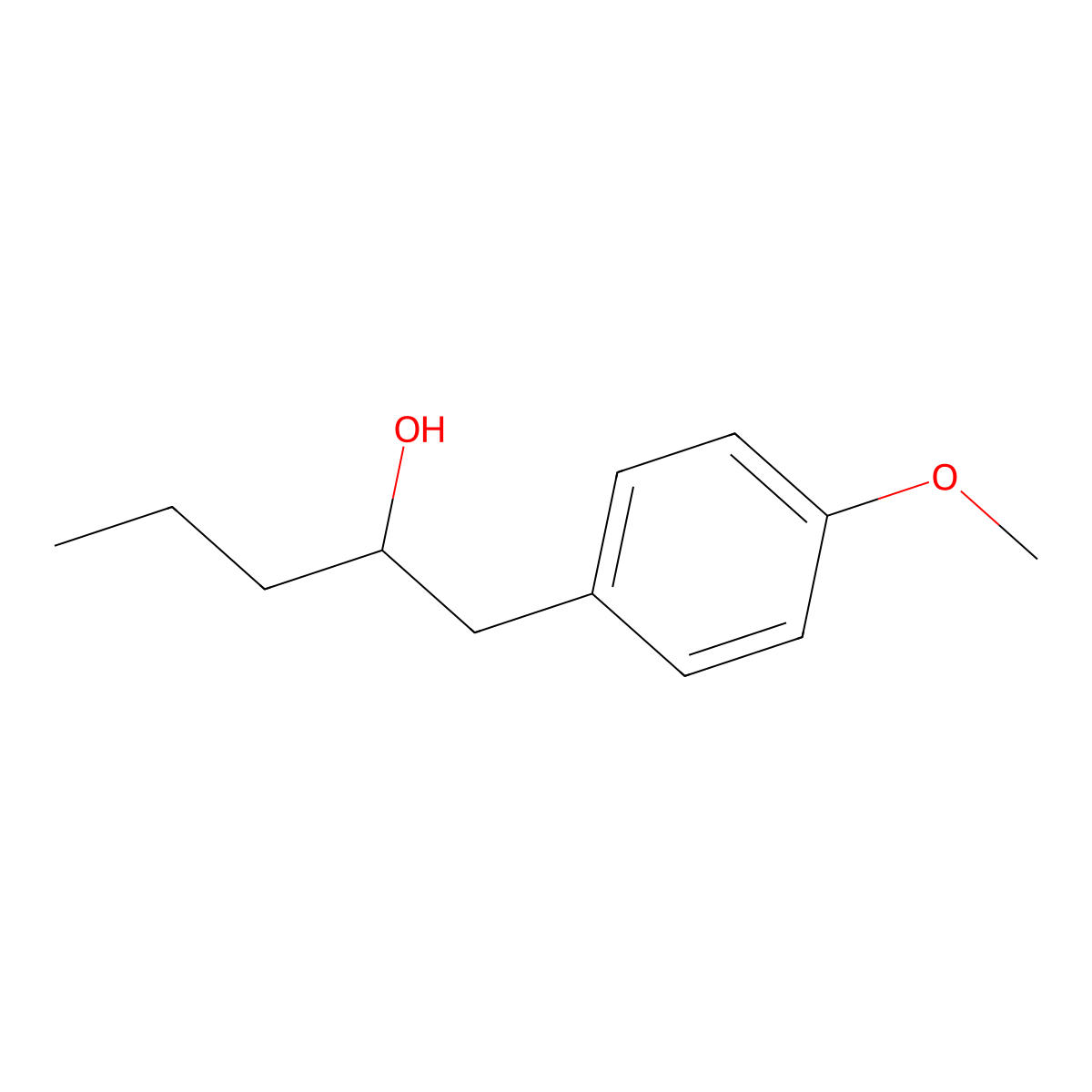 1-(4-Methoxyphenyl)pentan-2-ol molecular structure, CAS 158526-50-2