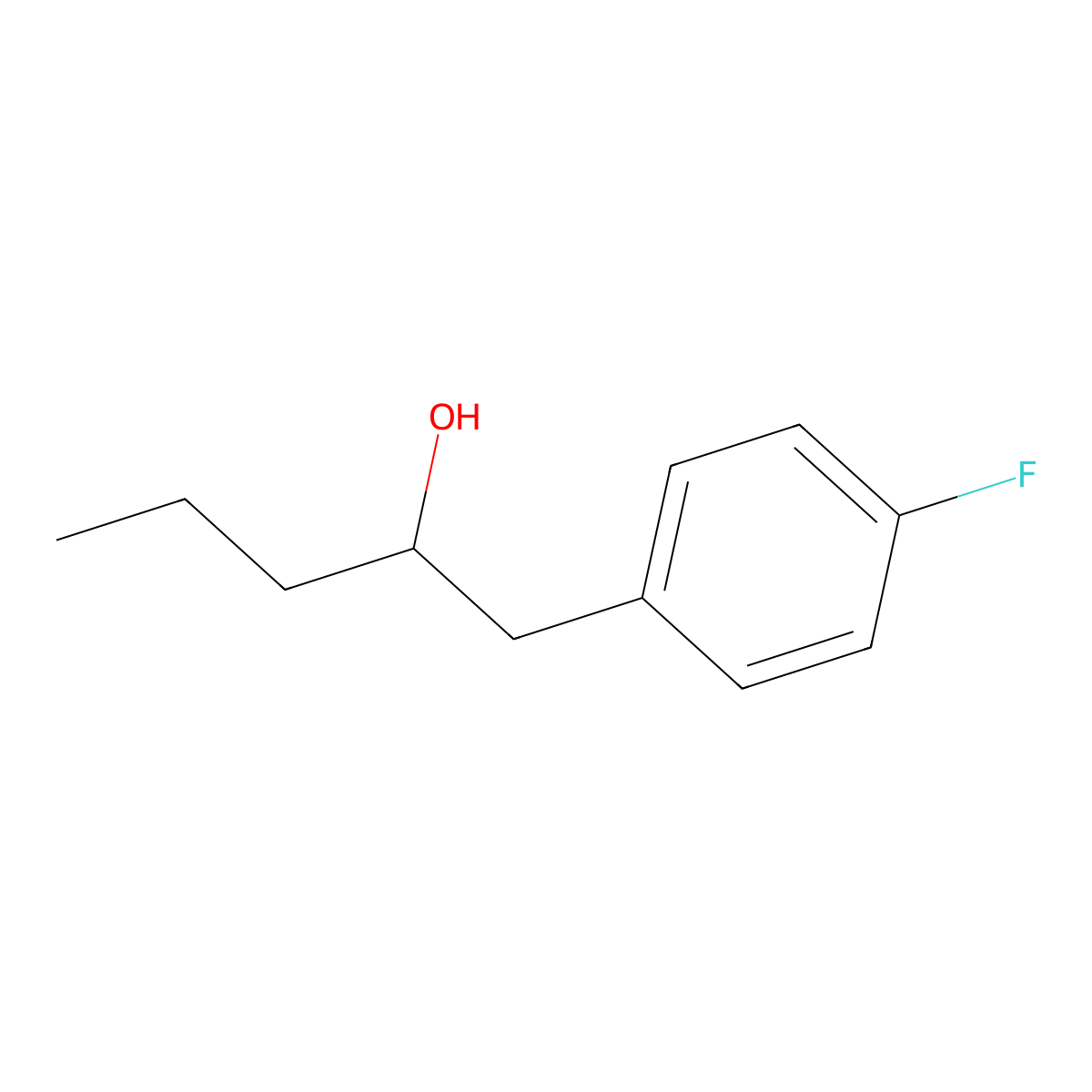 1-(4-Fluorophenyl)-2-pentanol molecular structure, CAS 158526-52-4