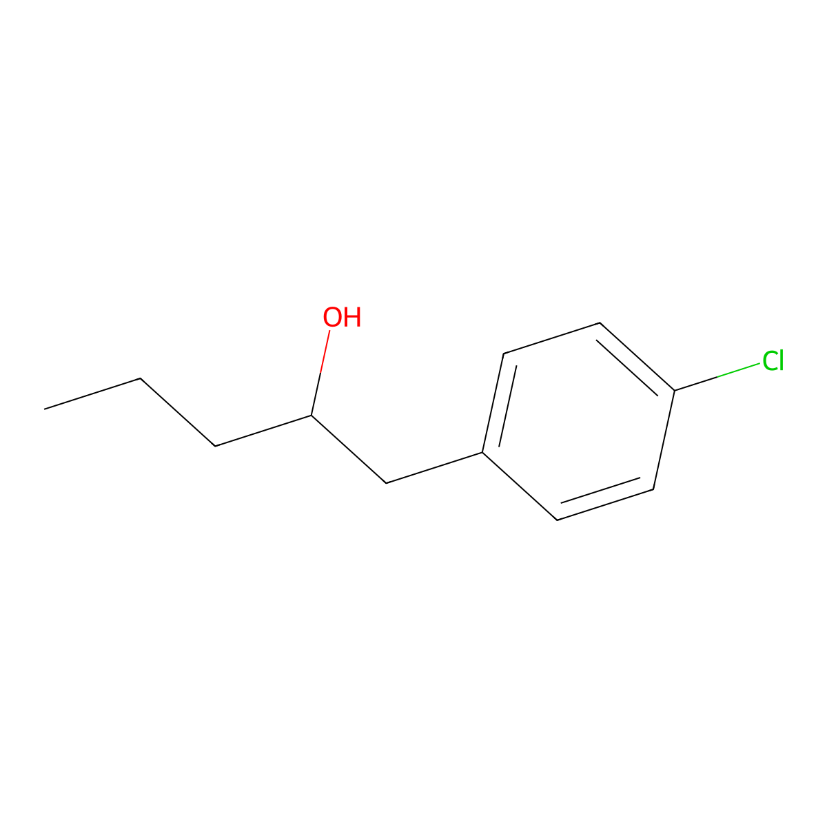 1-(4-Chlorophenyl)-2-pentanol molecular structure, CAS 158526-53-5