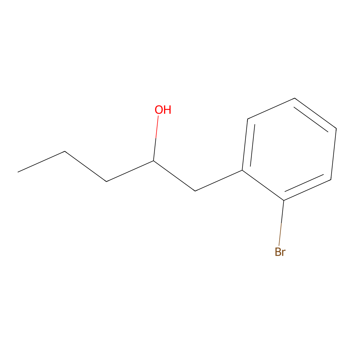 1-(2-Bromophenyl)-2-pentanol molecular structure, CAS 158526-54-6