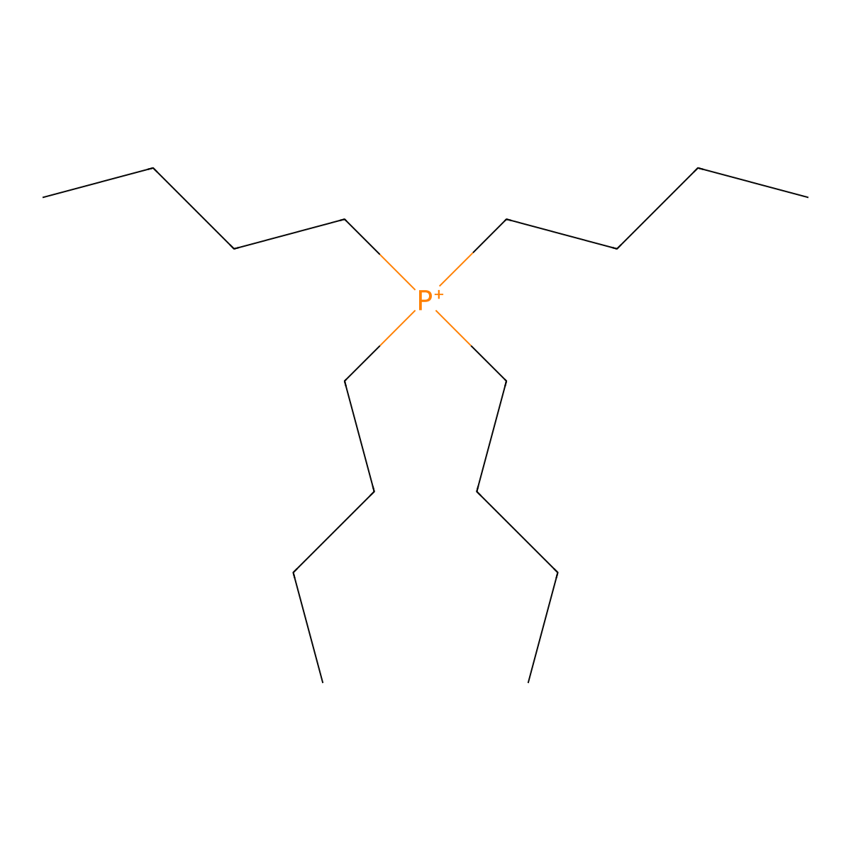 Tetrabutylphosphonium cation molecular structure, CAS 15853-37-9