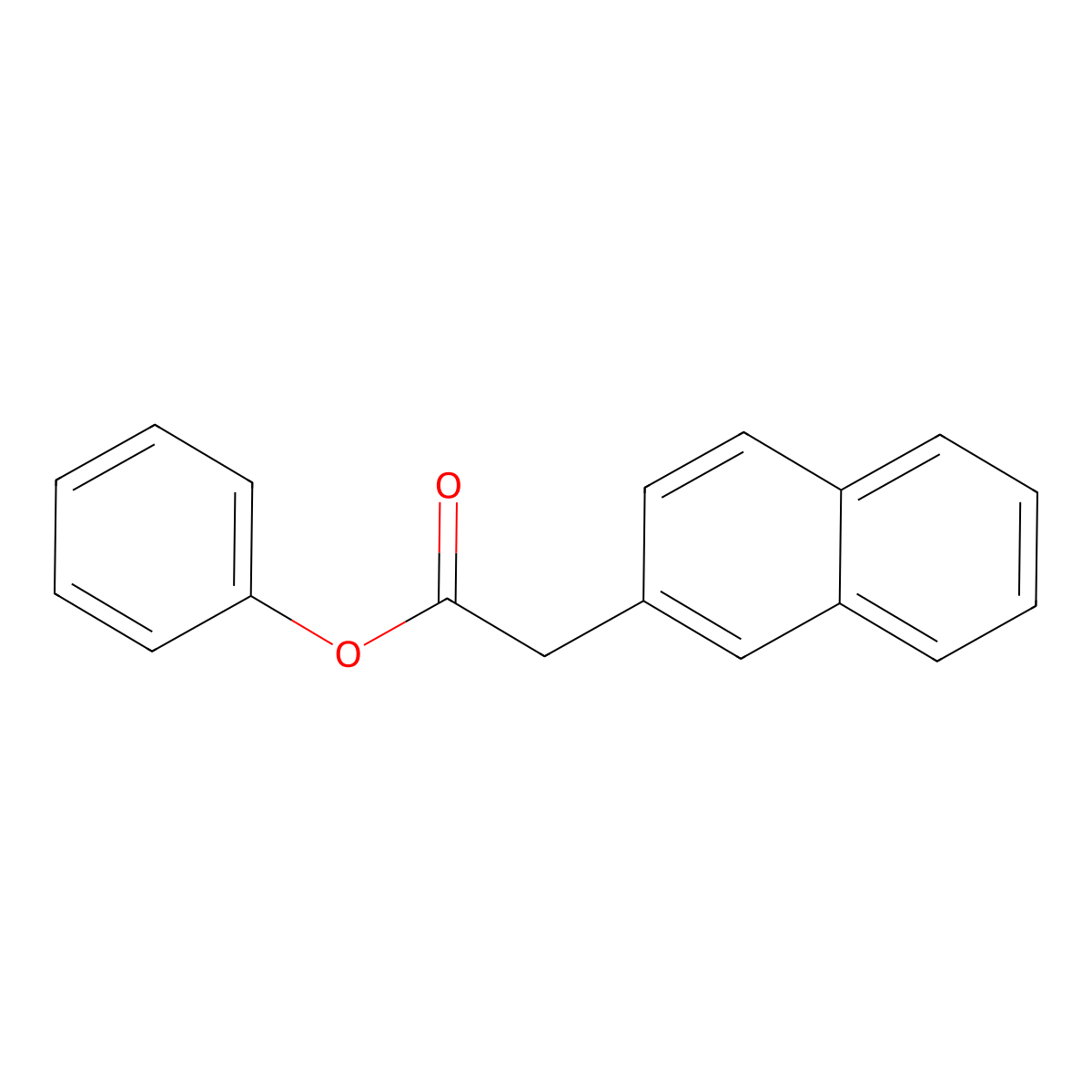 2-Naphthaleneacetic acid, phenyl ester molecular structure, CAS 158535-61-6