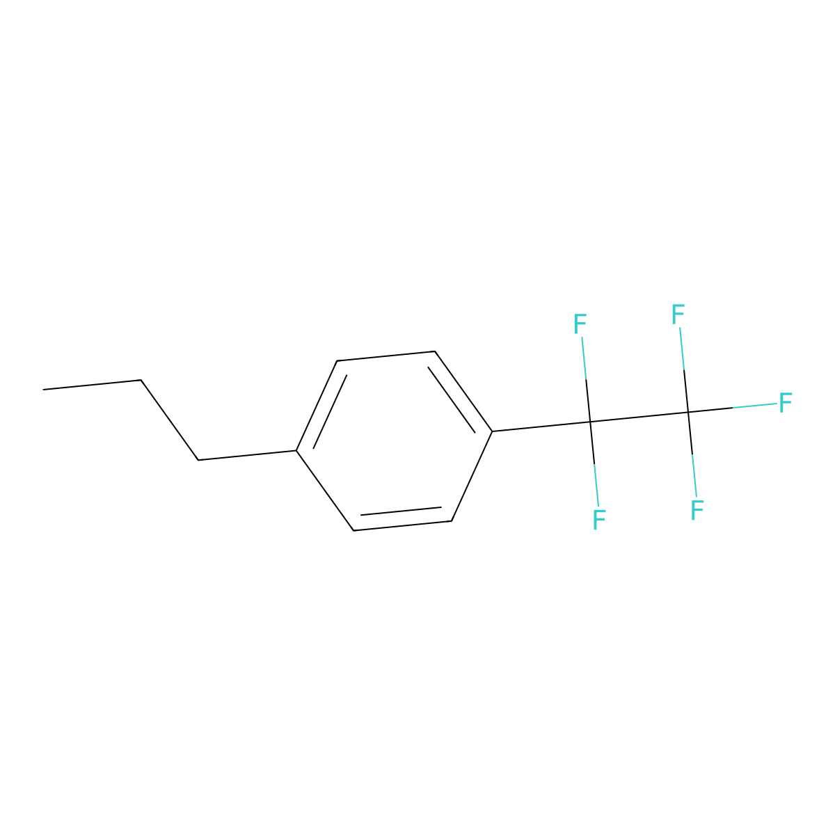 1-(Pentafluoroethyl)-4-propyl-benzene molecular structure, CAS 158536-00-6