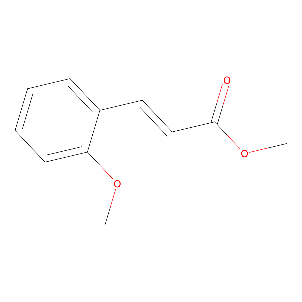 2-Methoxycinnamic acid methyl ester molecular structure, CAS 15854-58-7