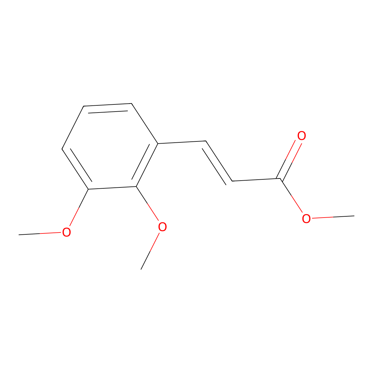 2-Propenoic acid, 3-(2,3-dimethoxyphenyl)-, methyl ester molecular structure, CAS 15854-60-1