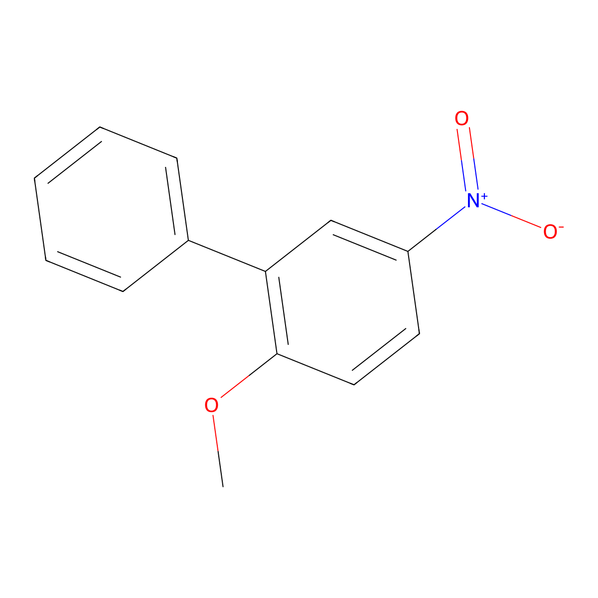 2-Methoxy-5-nitro-1,1'-biphenyl molecular structure, CAS 15854-75-8