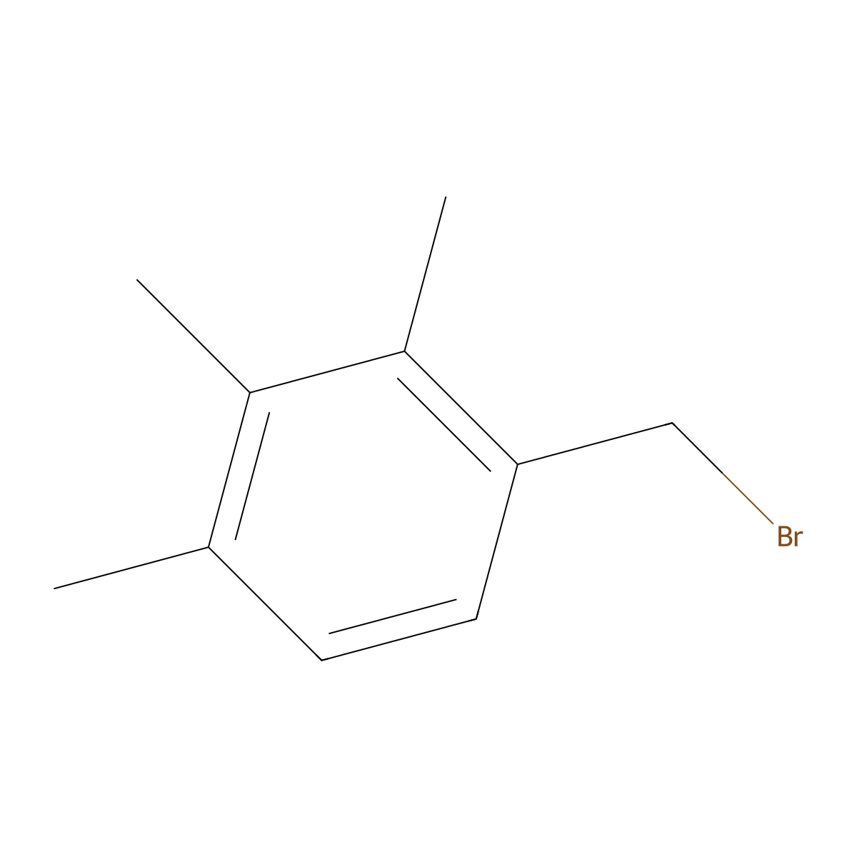 1-(Bromomethyl)-2,3,4-trimethylbenzene molecular structure, CAS 158549-30-5