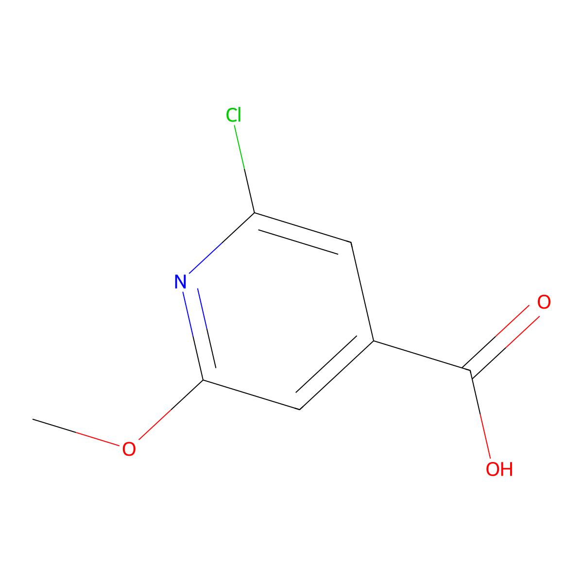 2-Chloro-6-methoxypyridine-4-carboxylic acid molecular structure, CAS 15855-06-8