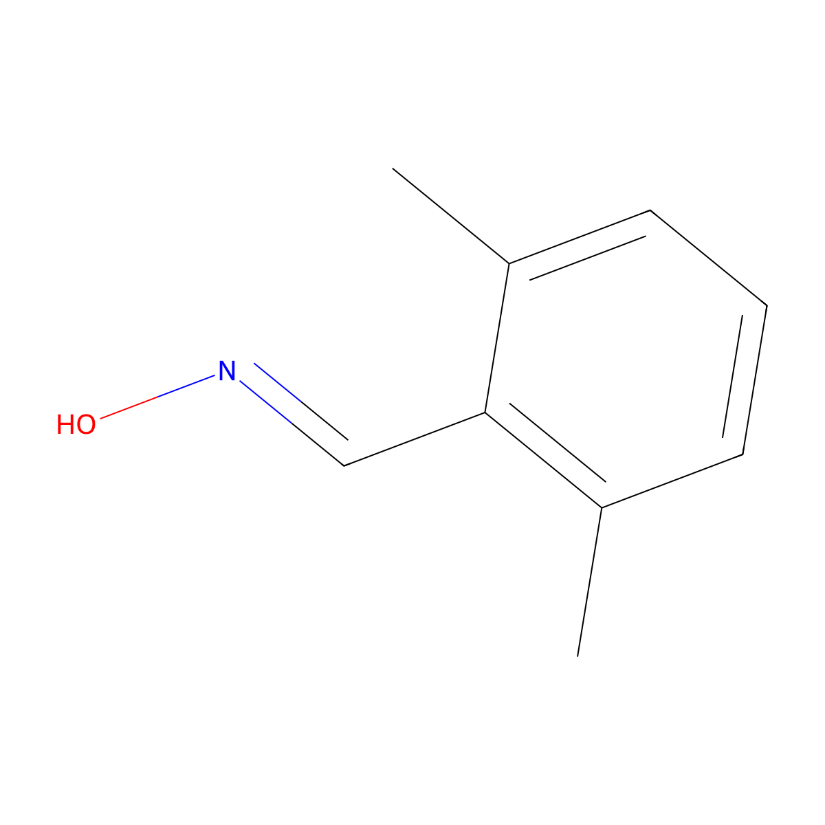 2,6-Dimethylbenzaldehyde oxime molecular structure, CAS 15855-34-2
