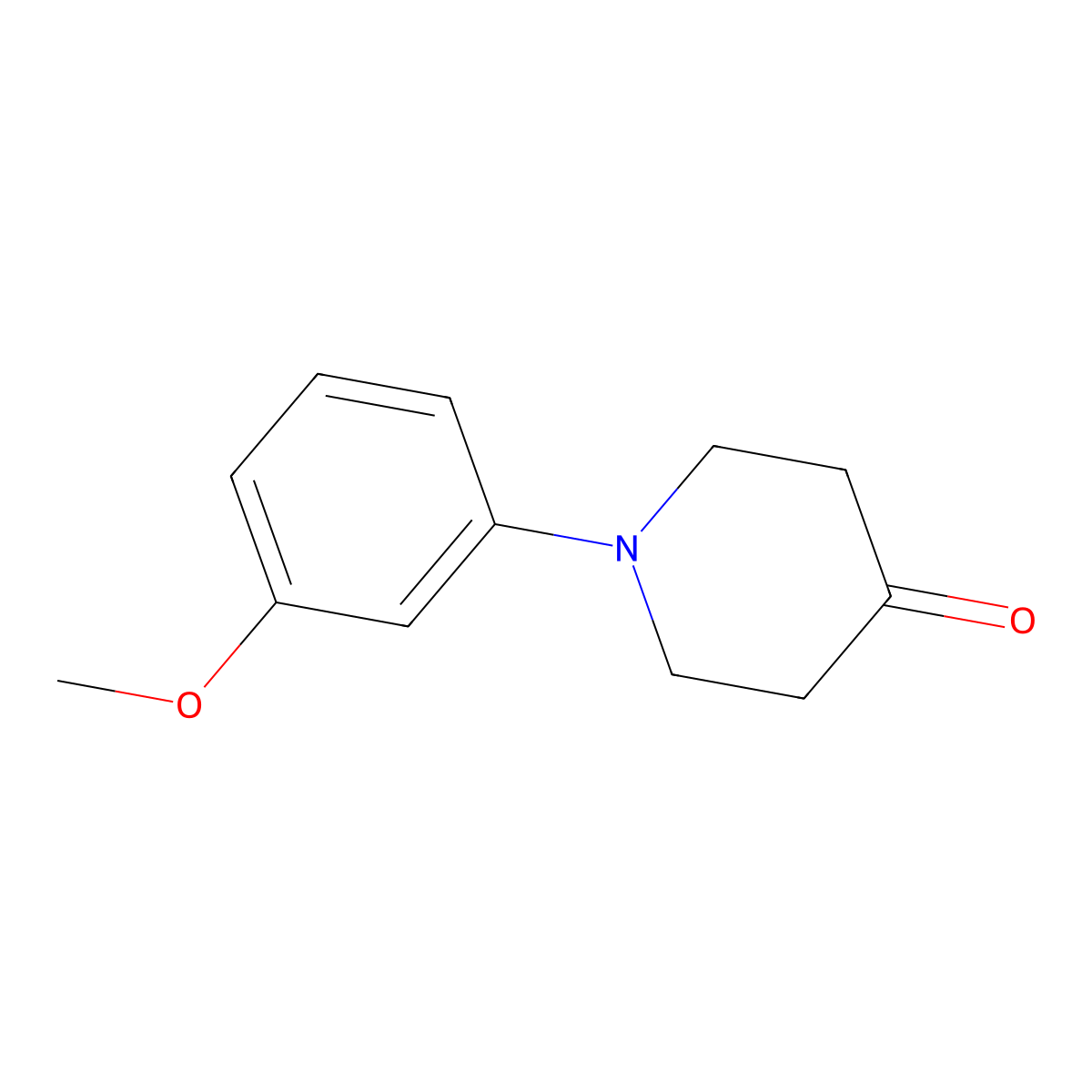1-(3-Methoxyphenyl)piperidin-4-one molecular structure, CAS 158553-32-3