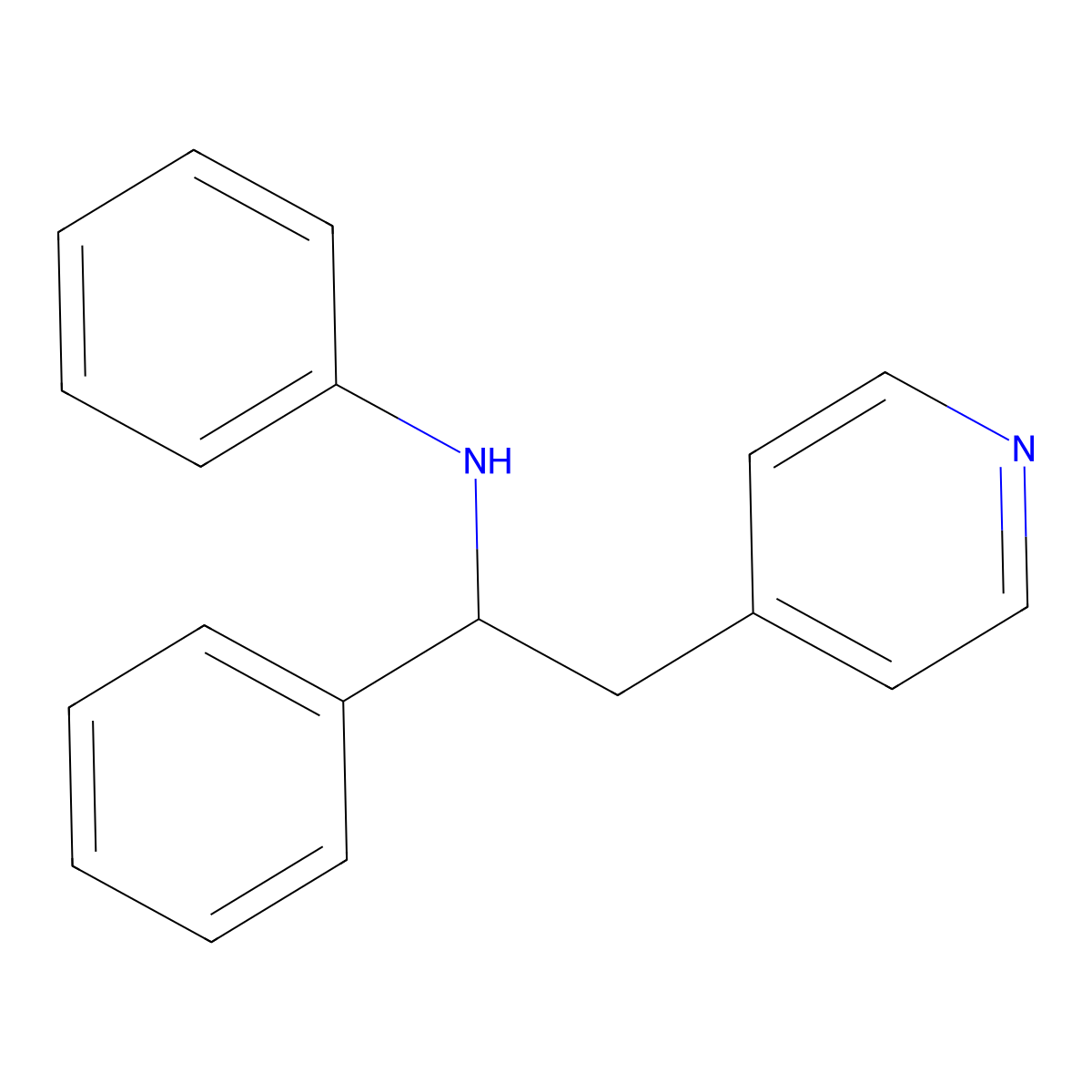 N-(1-Phenyl-2-(pyridin-4-yl)ethyl)aniline molecular structure, CAS 15856-53-8