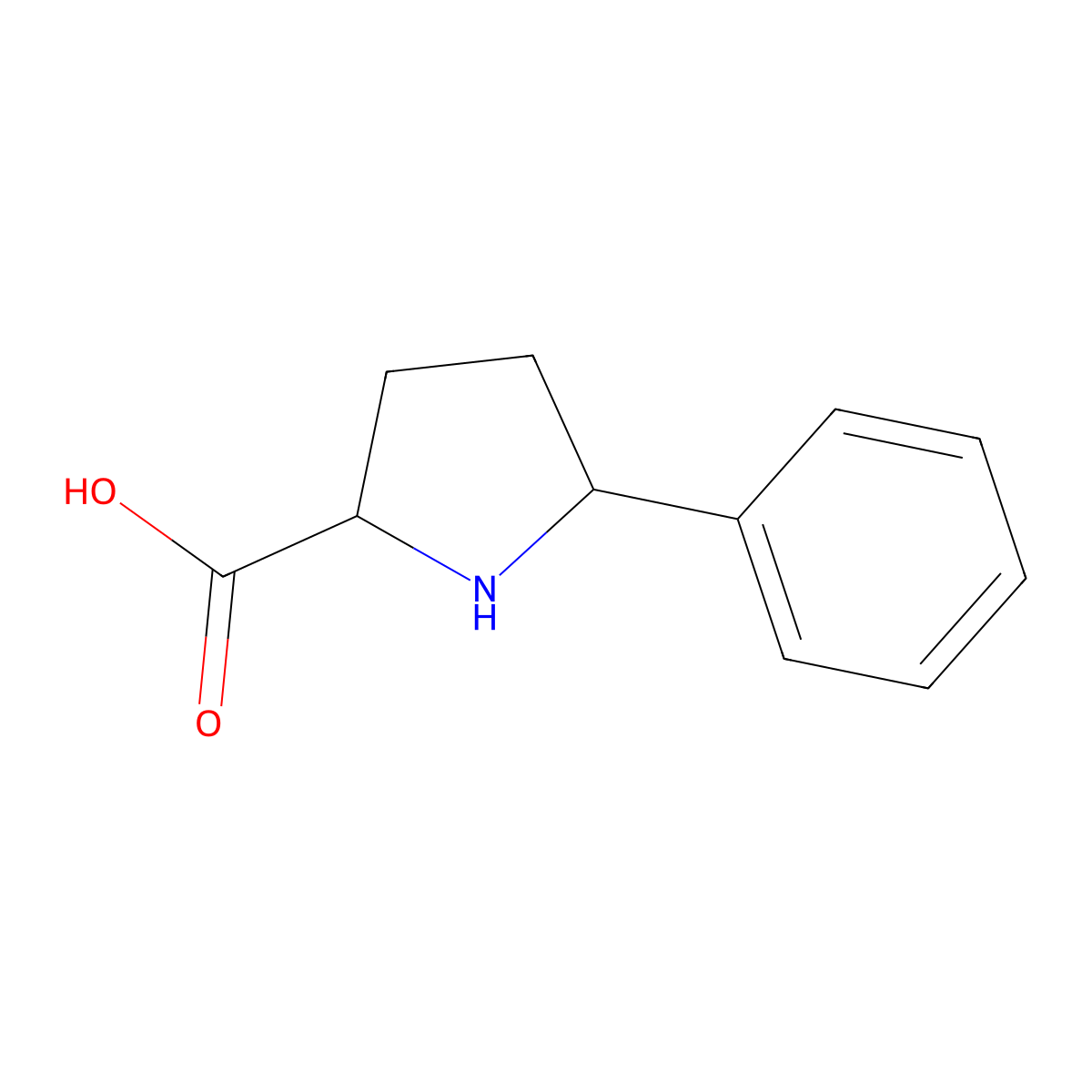 (5R)-5-Phenyl-L-proline molecular structure, CAS 158567-93-2