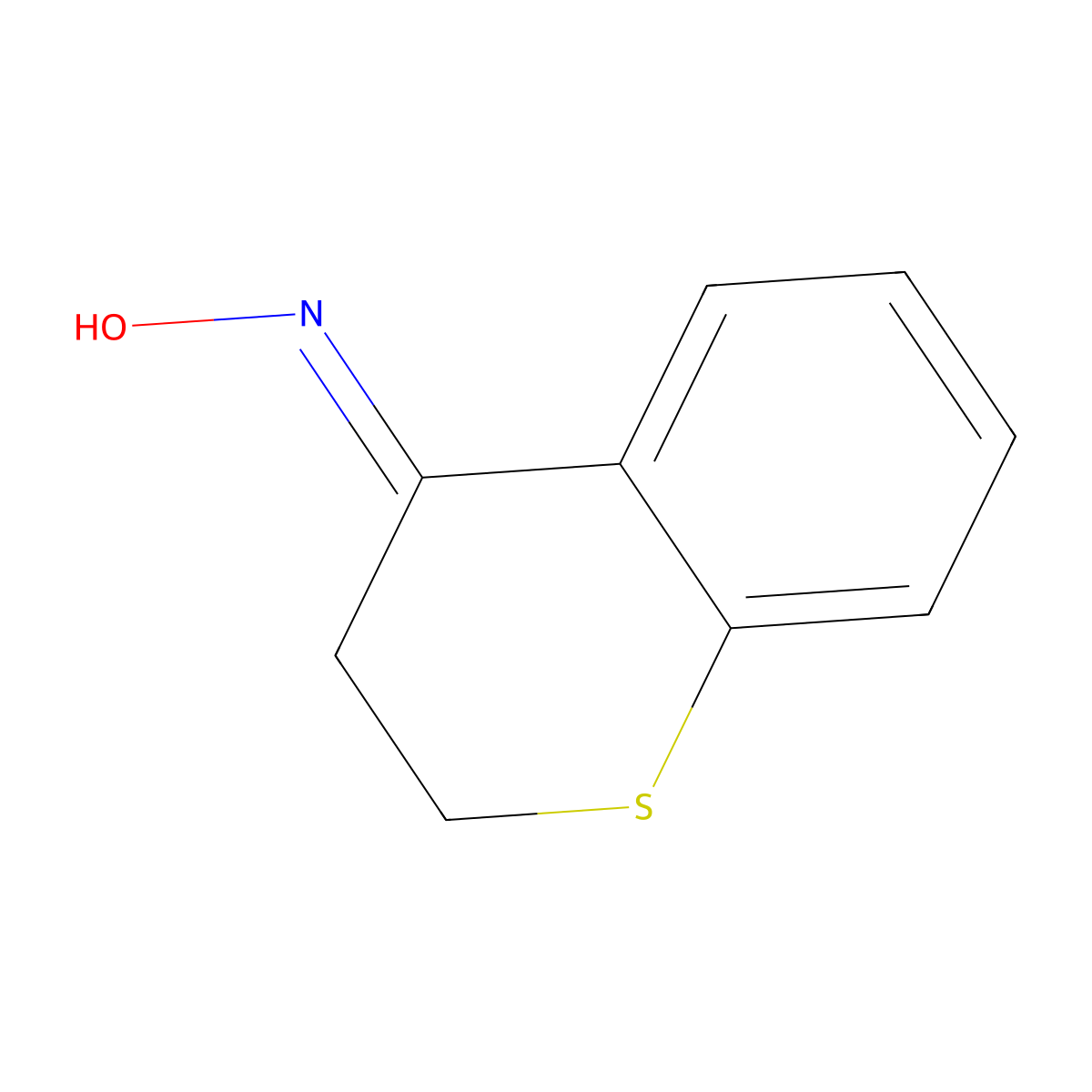 4H-1-Benzothiopyran-4-one, 2,3-dihydro-, oxime molecular structure, CAS 15857-68-8