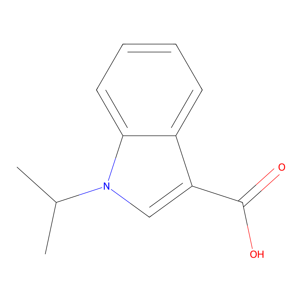 1-(1-Methylethyl)-1H-indole-3-carboxylic acid molecular structure, CAS 158574-87-9