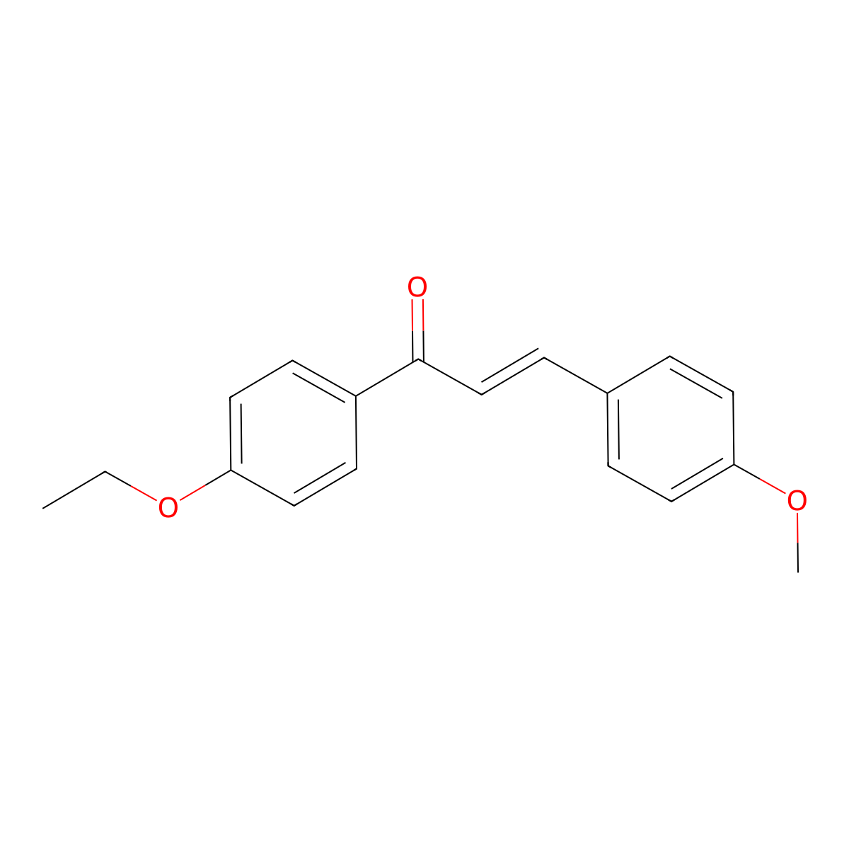 (2E)-1-(4-Ethoxyphenyl)-3-(4-methoxyphenyl)prop-2-en-1-one molecular structure, CAS 158575-01-0