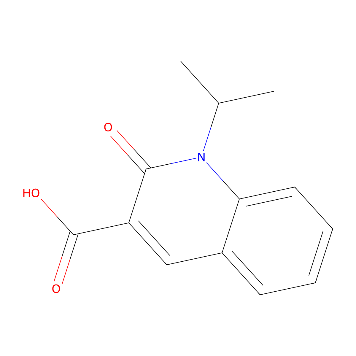1-Isopropyl-2-oxo-1,2-dihydro-3-quinolinecarboxylic acid molecular structure, CAS 158577-01-6