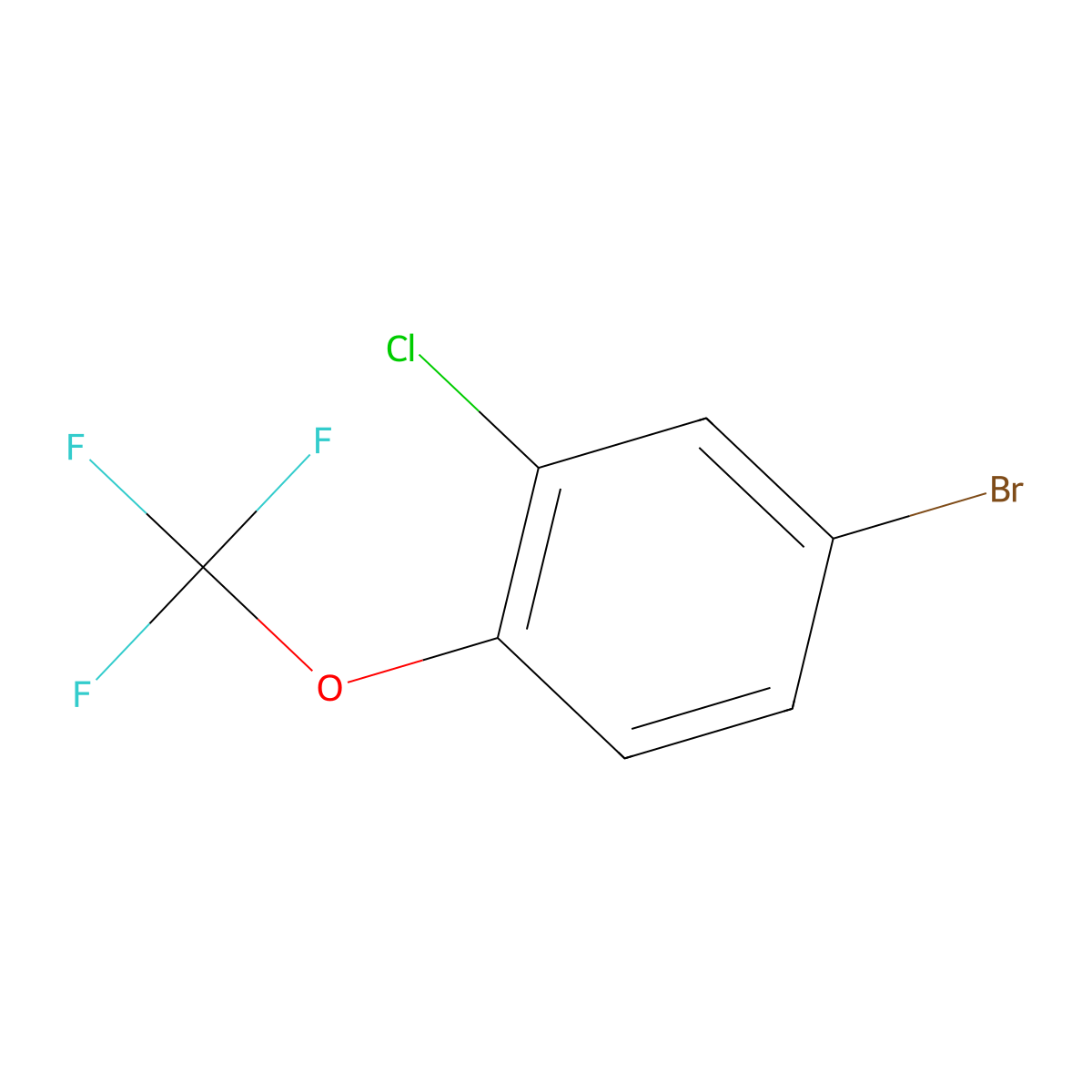 4-Bromo-2-chloro-1-(trifluoromethoxy)benzene molecular structure, CAS 158579-80-7