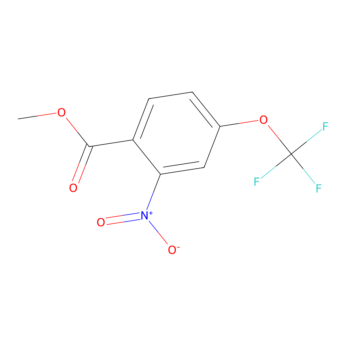 Methyl 2-nitro-4-(trifluoromethoxy)benzoate molecular structure, CAS 158579-87-4
