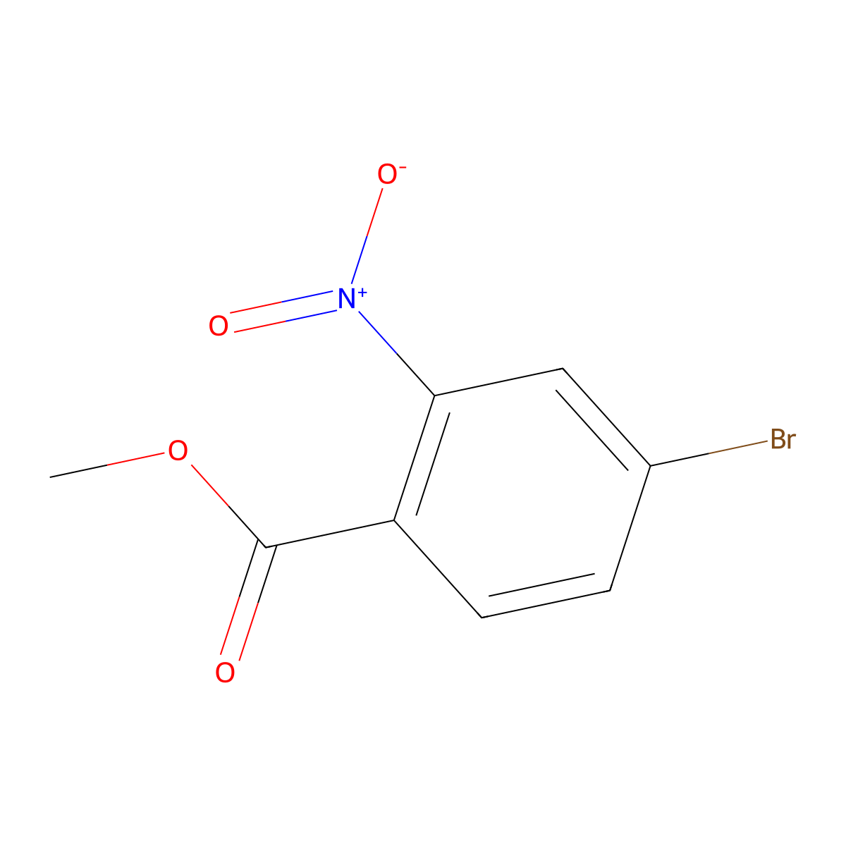 Methyl 4-bromo-2-nitrobenzoate molecular structure, CAS 158580-57-5