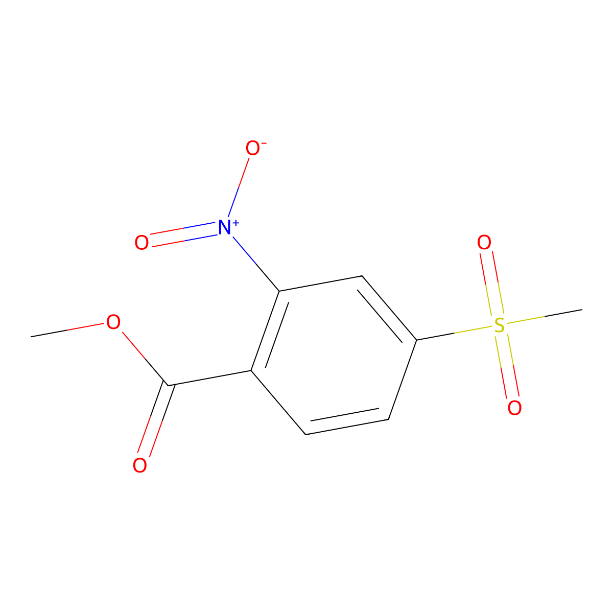 Methyl 4-methanesulfonyl-2-nitrobenzoate molecular structure, CAS 158581-07-8