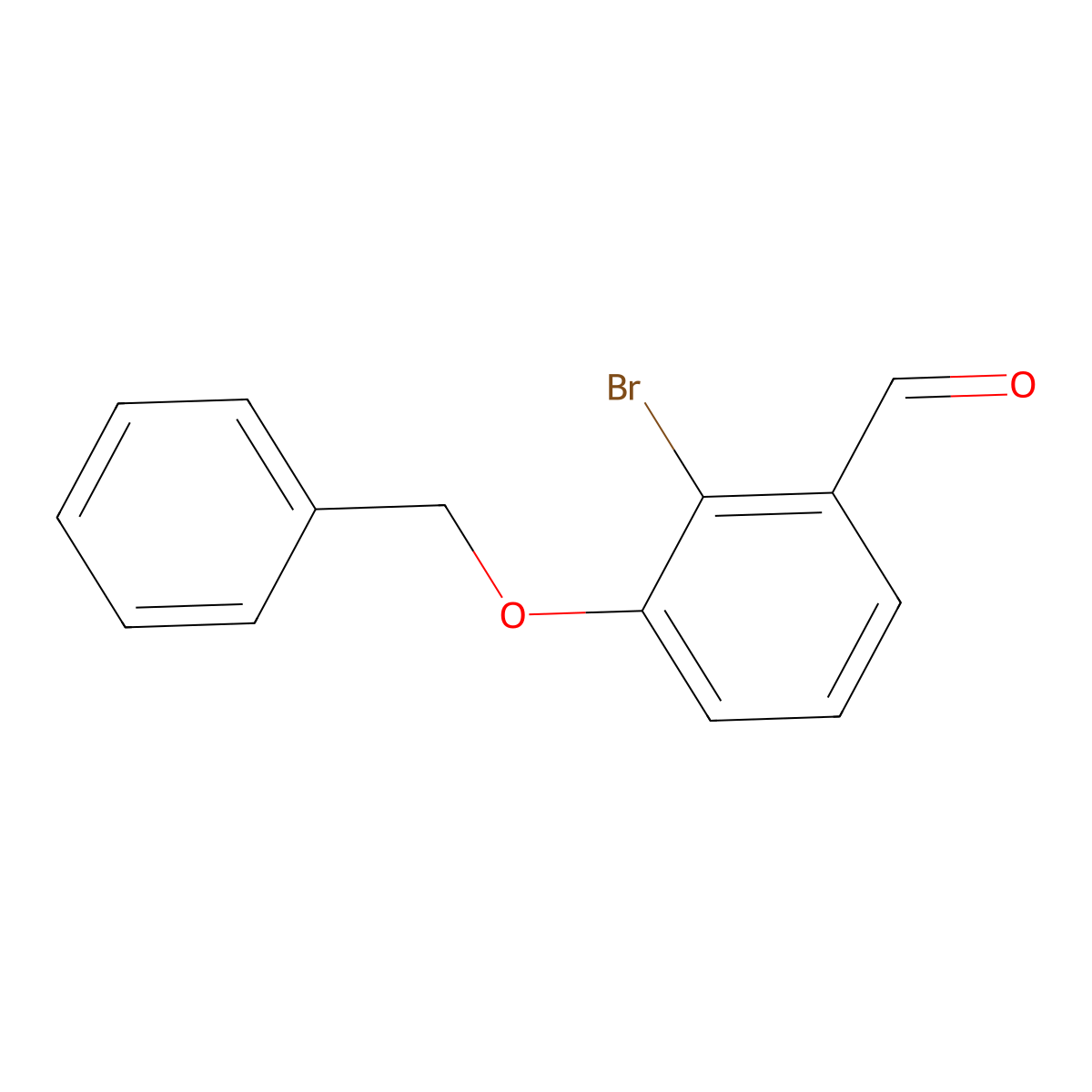 Benzaldehyde, 2-bromo-3-(phenylmethoxy)- molecular structure, CAS 158584-99-7