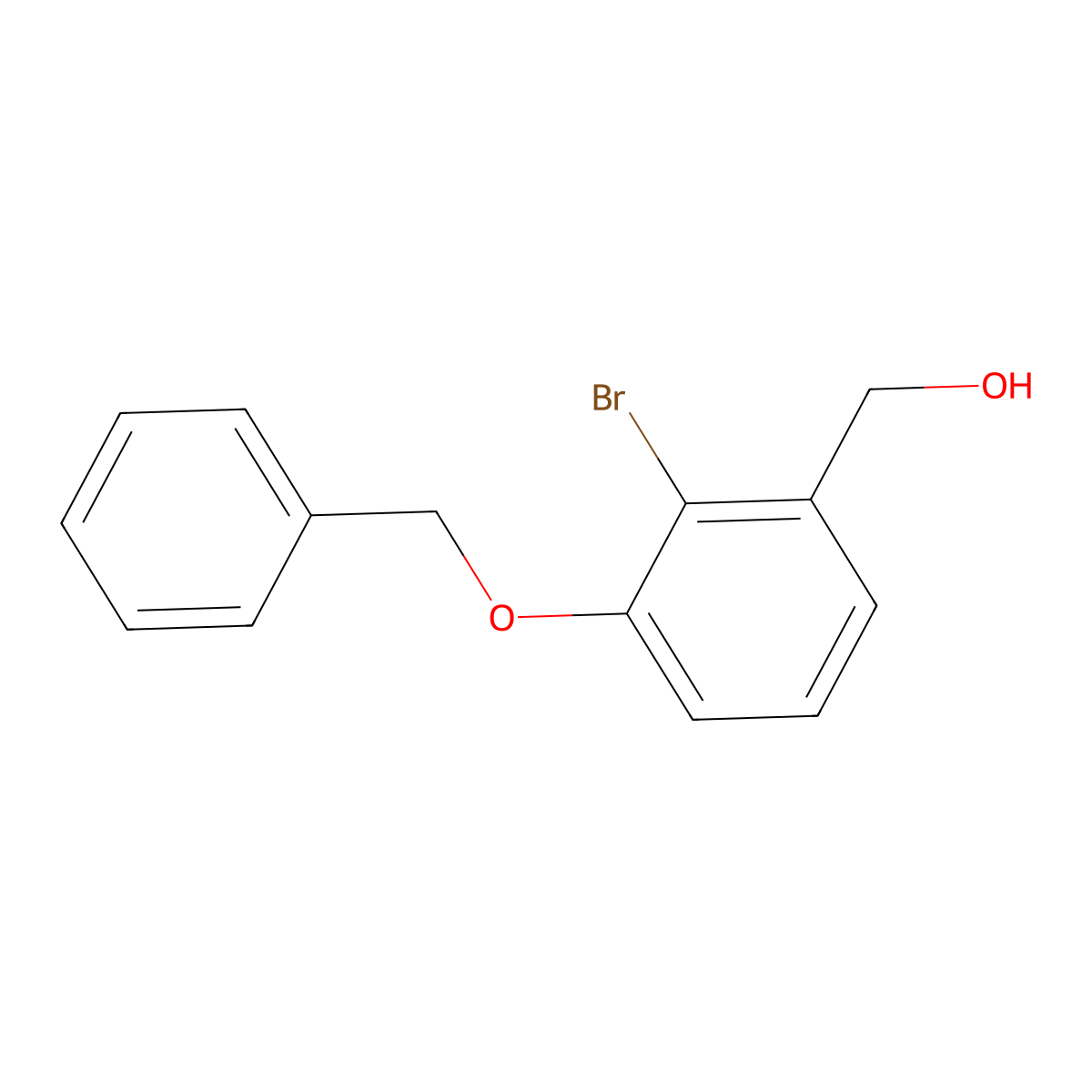 (3-(Benzyloxy)-2-bromophenyl)methanol molecular structure, CAS 158585-00-3