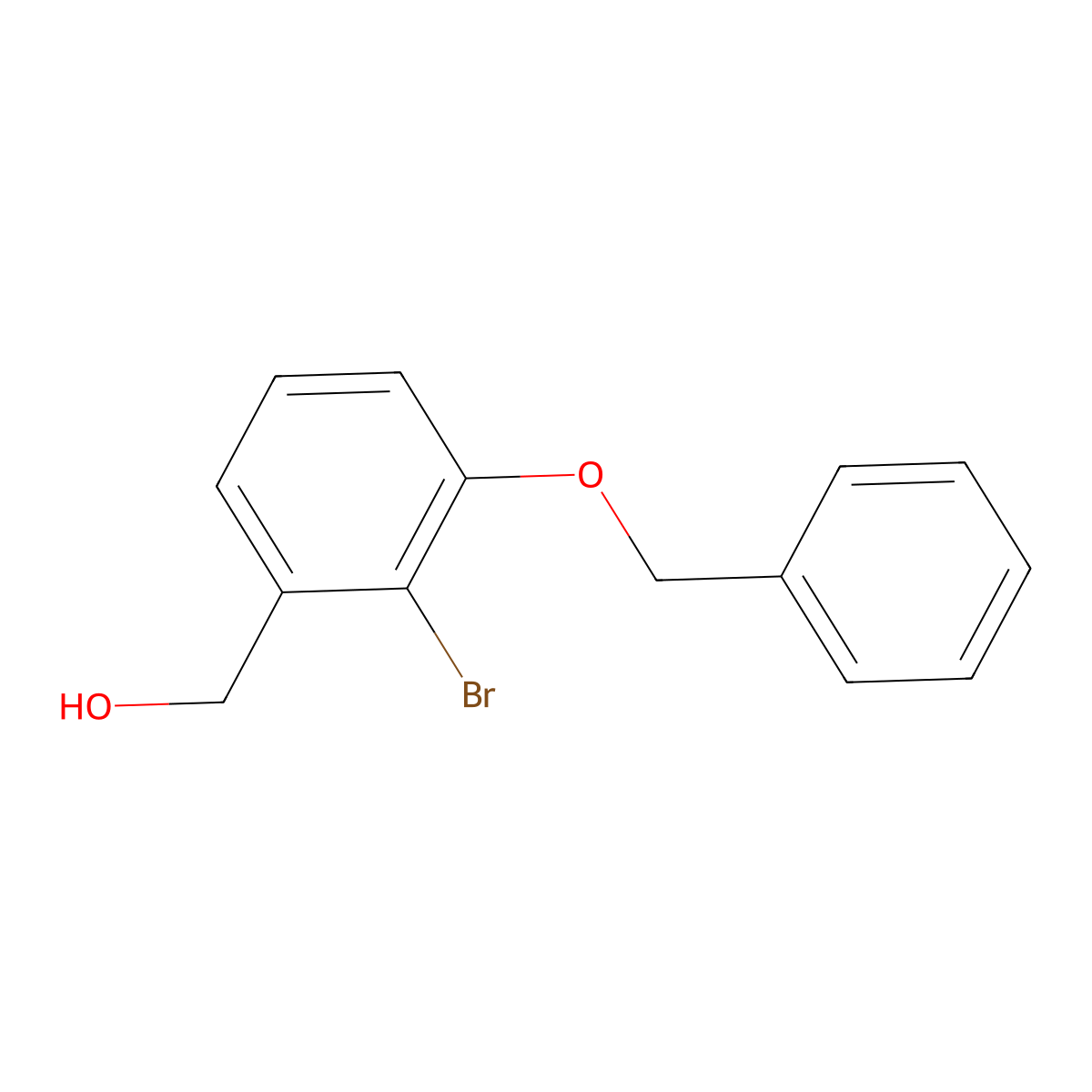 (3-(Benzyloxy)-2-bromophenyl)methanol molecular structure, CAS 158585-00-3