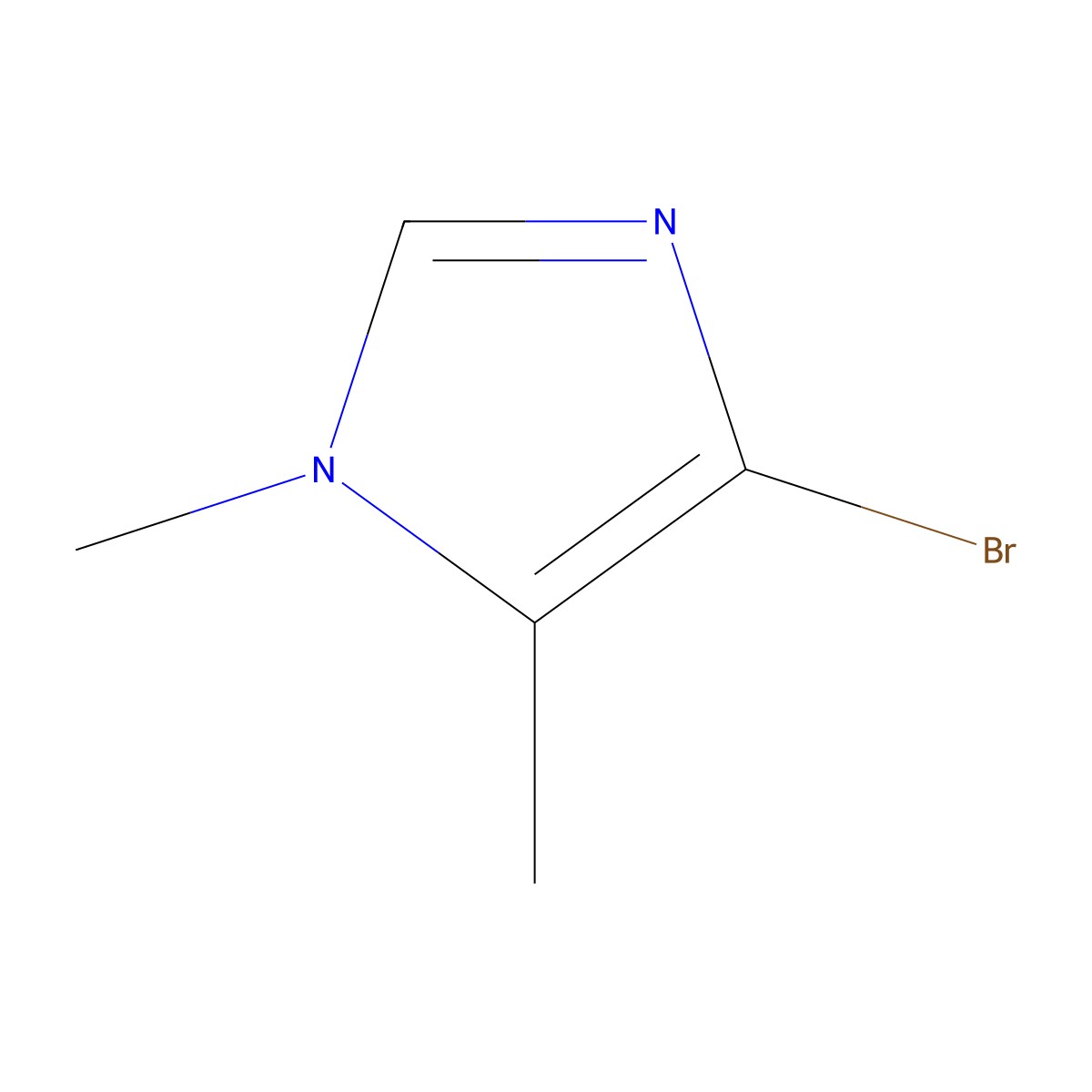 4-Bromo-1,5-dimethyl-1H-imidazole molecular structure, CAS 158585-81-0
