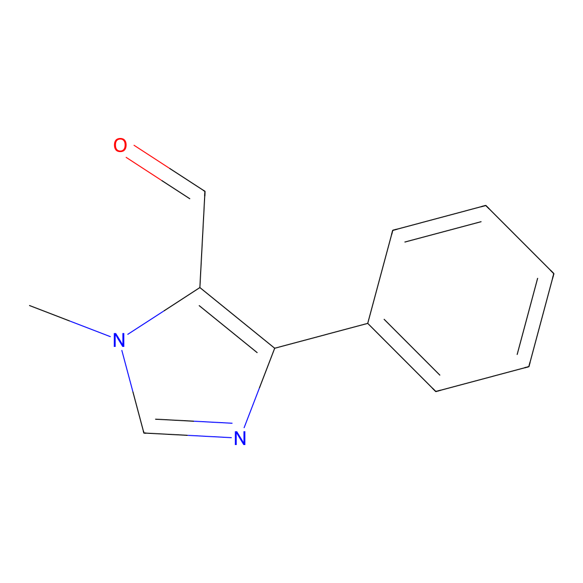 1-Methyl-4-phenyl-1H-imidazole-5-carbaldehyde molecular structure, CAS 158585-82-1
