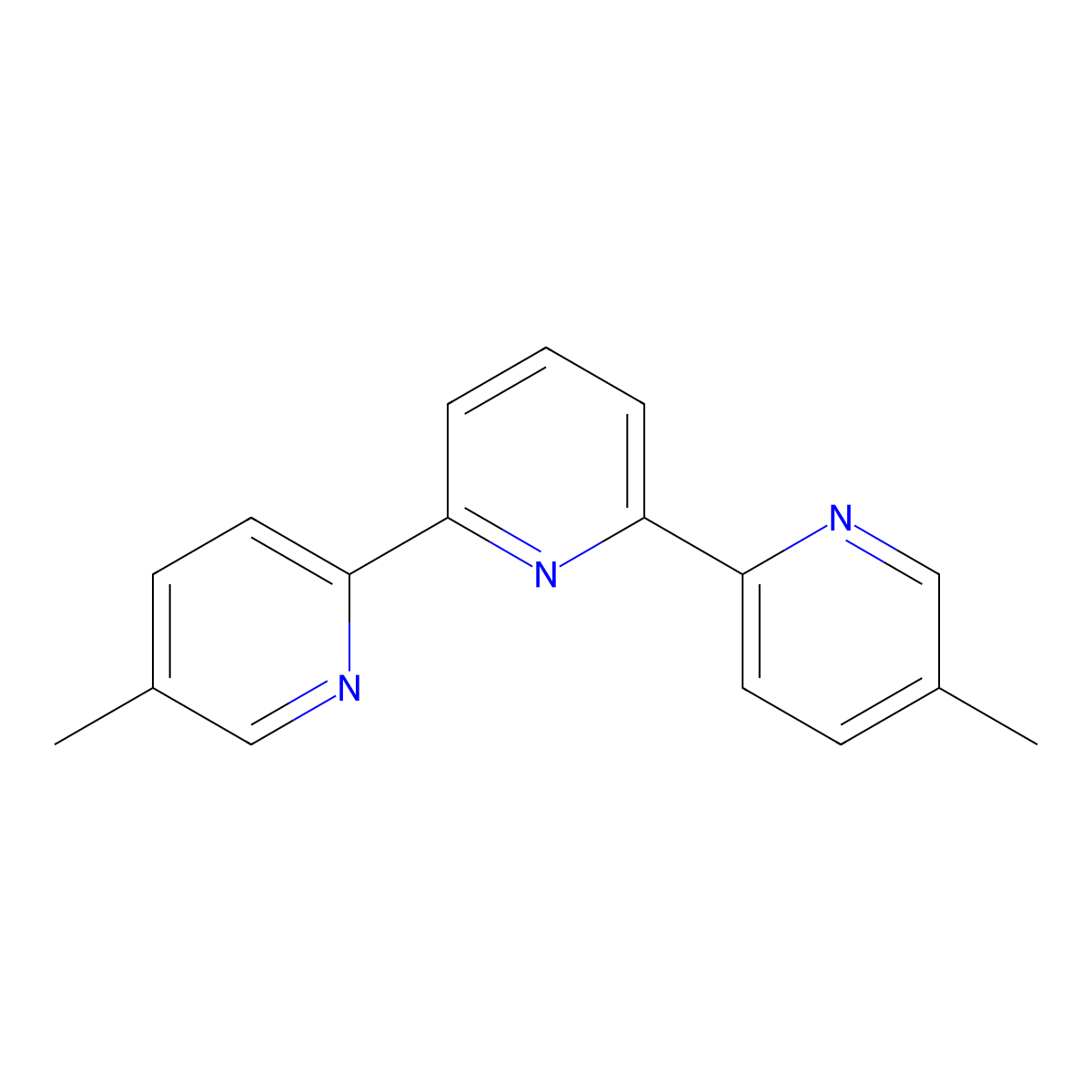 2,6-Di(5-methylpyridine-2-yl)pyridine molecular structure, CAS 158589-14-1