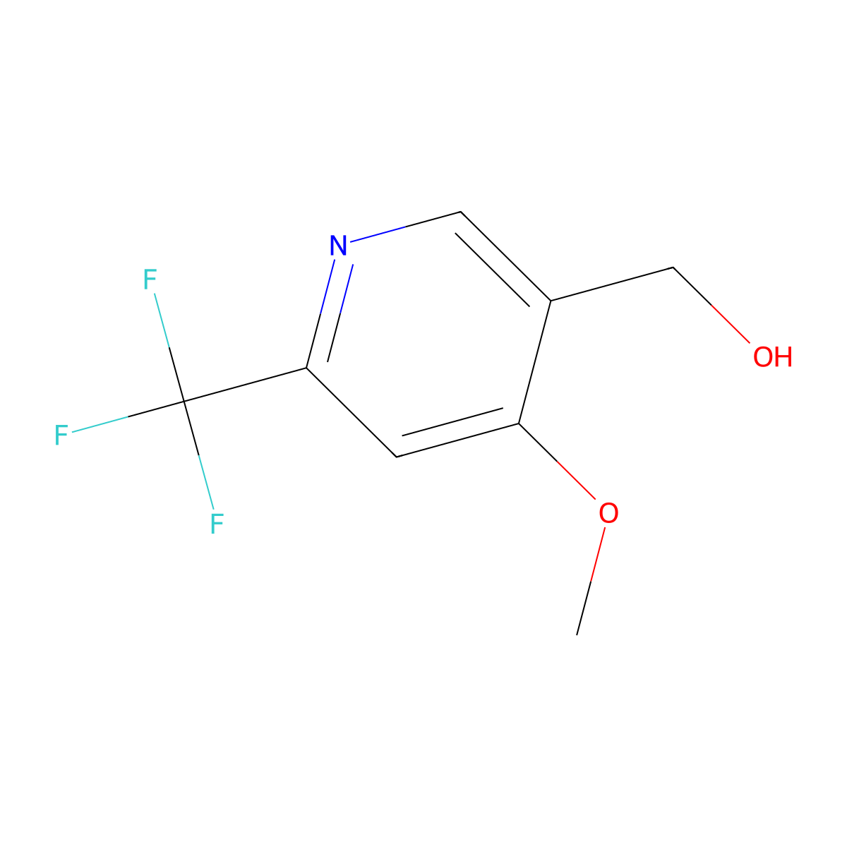 4-Methoxy-2-(trifluoromethyl)pyridine-5-methanol molecular structure, CAS 1585960-82-2