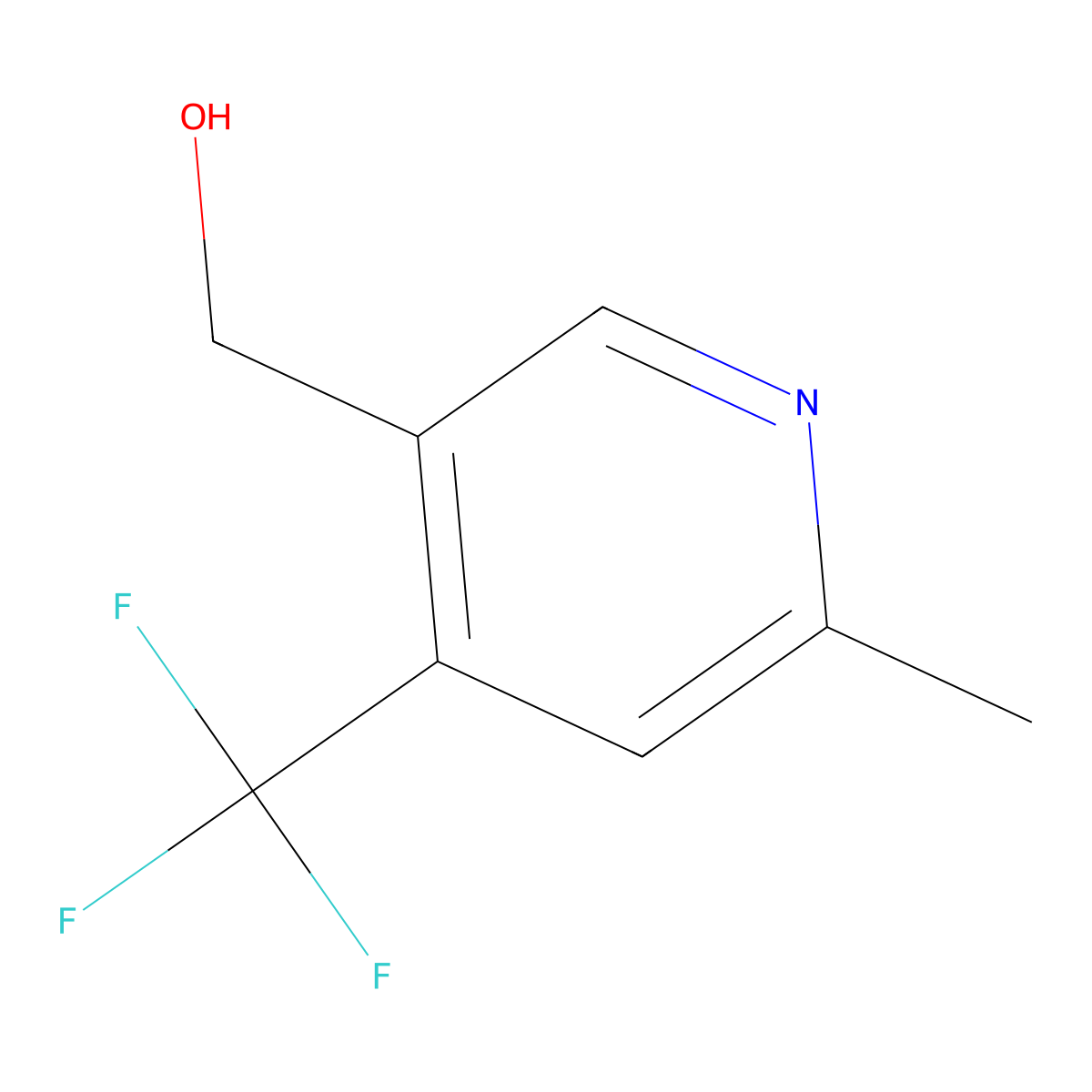 (6-Methyl-4-(trifluoromethyl)pyridin-3-yl)methanol molecular structure, CAS 1585960-85-5