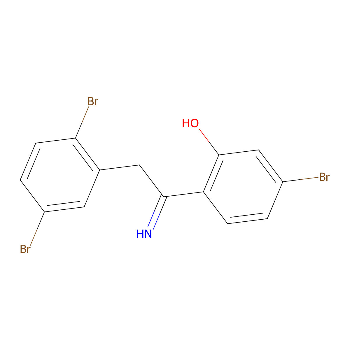 5-Bromo-2-[2-(2,5-dibromophenyl)ethanimidoyl]phenol molecular structure, CAS 1585969-22-7