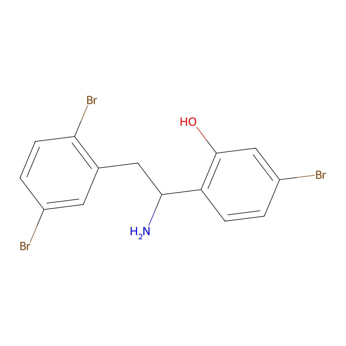2-[(1R)-1-Amino-2-(2,5-dibromophenyl)ethyl]-5-bromophenol molecular structure, CAS 1585969-24-9