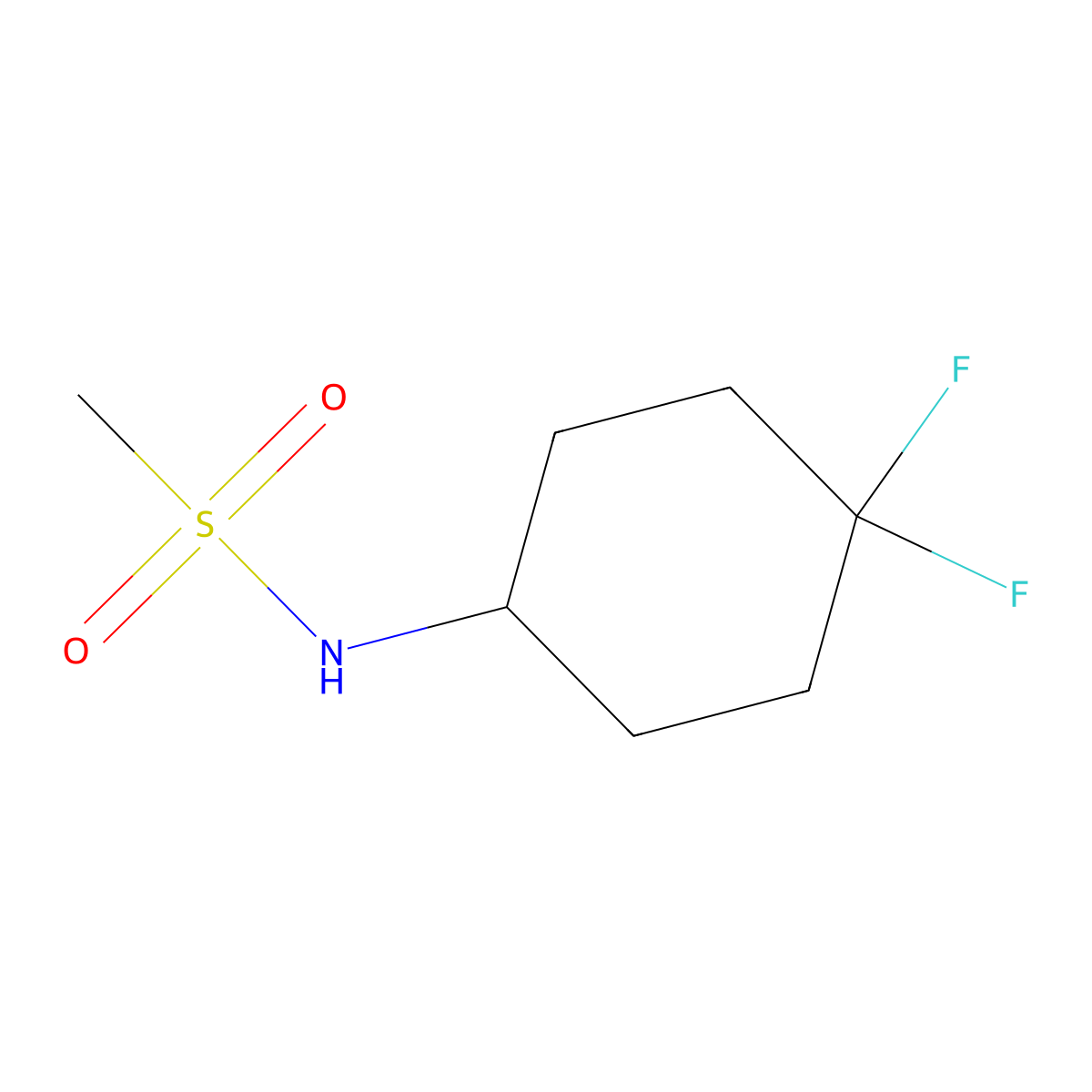 N-(4,4-difluorocyclohexyl)methanesulfonamide molecular structure, CAS 1585973-42-7